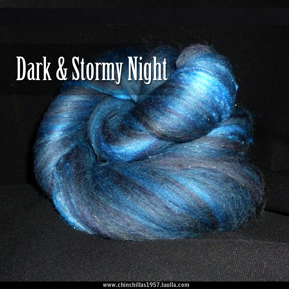 Spinning Batt – Dark & Stormy Night – 1.76 Oz