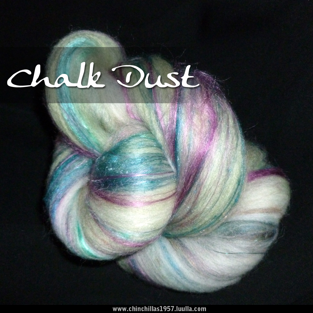 Spinning Fiber Art Batt - Chalk Dust - 2.09 Oz